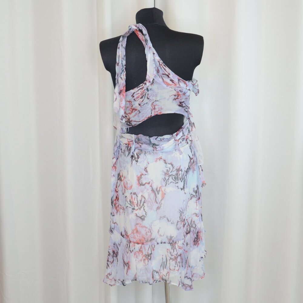 IRO Paris Jofrey Ruffle Mini Dress in Lilas Multico Sz 2 - Picture 5 of 10